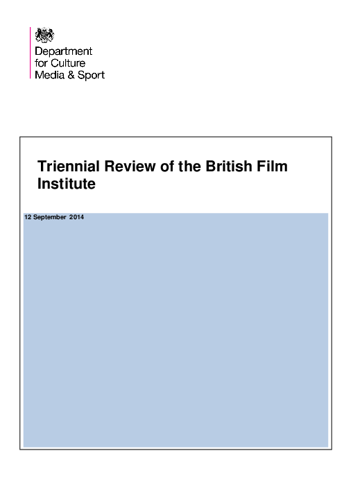 영국의 영화기관 3년 주기 검토 (British Film Institute Triennial Review)