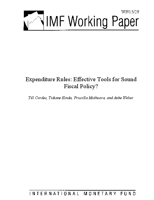 세출에 관한 규율 : 건전재정정책에 대한 효과적인 도구? (Expenditure Rules: Effective Tools for Sound Fiscal Policy? )(2015)