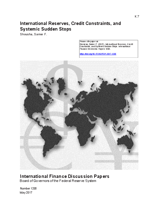 국제준비금, 신용제약 및 시스템 급정지 (International reserves, Credit constraints, and systemic sudden stops)