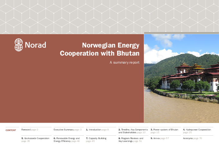 노르웨이 및 부탄의 에너지 협력 : 연구 요약 (Norwegian energy cooperation with Bhutan: A summary report)