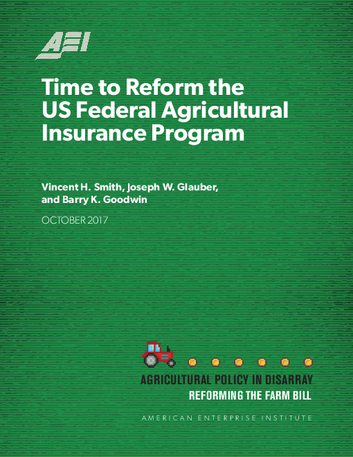혼돈의 농업 정책 : 농업법 개혁 : 미 연방 농업 보험 프로그램 개혁해야 할 때 (Agricultural policy in disarray: Reforming the farm bill: Time to reform the US federal agricultural insurance program)