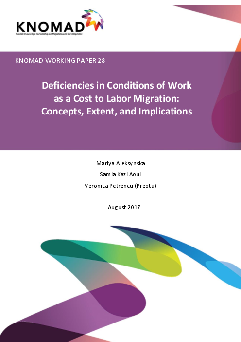 노동 이주 비용으로서의 노동 조건상의 결함 : 개념, 범위, 의미 (Deficiencies in conditions of work as a cost to labor migration: Concepts, extent, and implications)