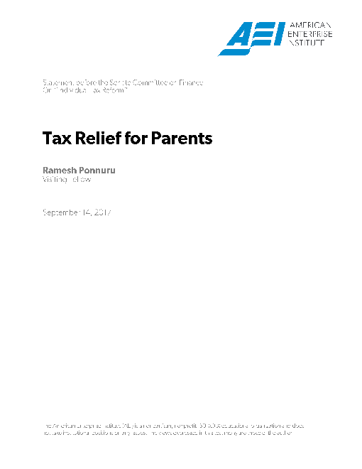 Tax relief for parents