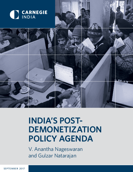 인도 화폐개혁 이후 정책의제 (India’s Post-Demonetization Policy Agenda)