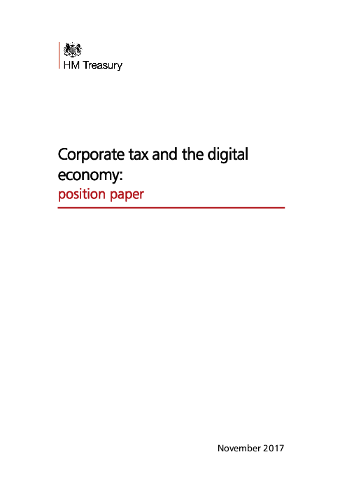 법인세 및 디지털 경제 : 현황 연구자료 (Corporate tax and the digital economy: Position paper )