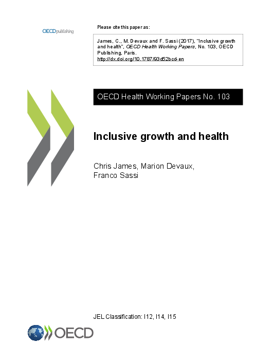 포용적 성장 및 보건 (Inclusive growth and health)