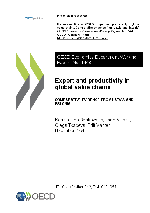 글로벌가치사슬에서 수출과 생산성 : 라트비아와 에스토니아 비교 증거 (Export and productivity in global value chains : Comparative evidence from Latvia and Estonia)