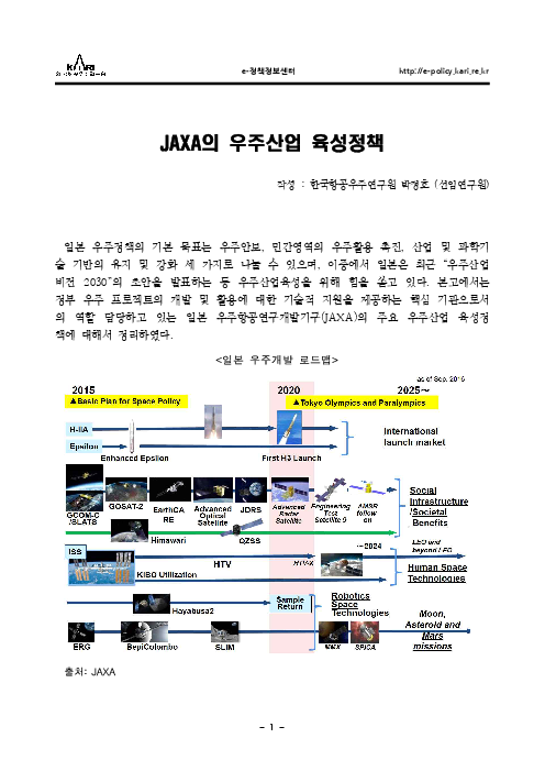 JAXA의 우주산업 육성정책(2017)