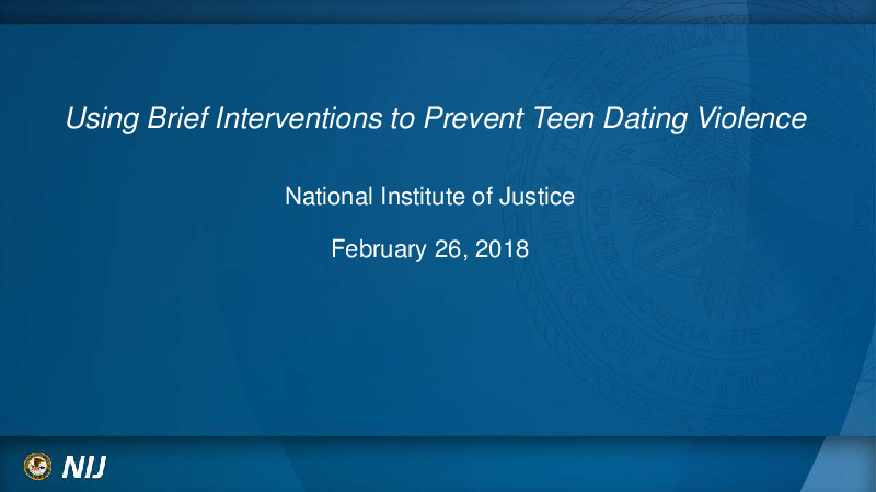 청소년 데이트 폭력 예방을 위한 단기 개입 (Using Brief Interventions To Prevent Teen Dating Violence)