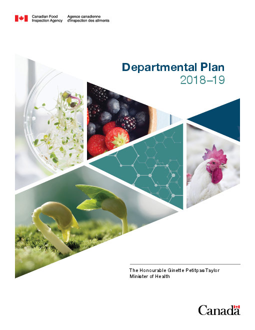 캐나다 식품검역청 2018-19 사업 계획 (Departmental Plan 2018–19)