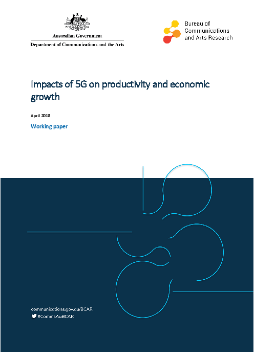 5G 기술이 생산성과 경제성장에 미치는 영향 (Impacts of 5G on productivity and economic growth)(2018)