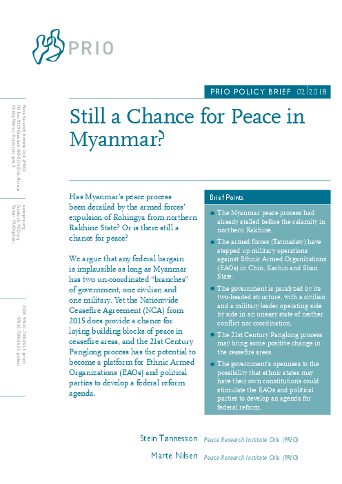 미얀마에는 여전히  평화의 여지가 있는가? (Still a Chance for Peace in Myanmar?)