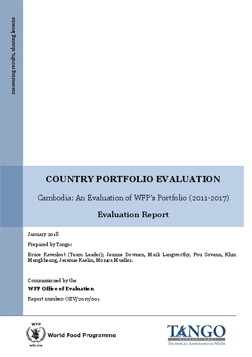 캄보디아 : 유엔세계식량계획 포트폴리오 평가(2011~2017년) (Cambodia: An Evaluation of WFP´s Portfolio (2011-2017))