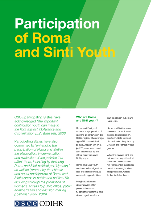 로마 및 신티 청소년의 참여 (Participation of Roma and Sinti Youth)