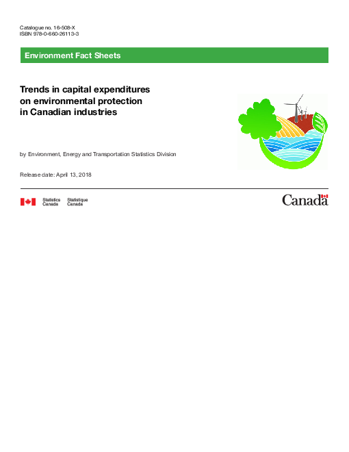 캐나다 산업의 환경 보호에 대한 자본적 지출 추세 (Trends in capital expenditures on environmental protection in Canadian industries)