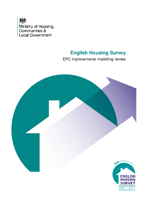 영국 주거 조사 : 에너지 효율등급 인증 개선 모델링 검토 (English Housing Survey: EPC improvements modelling review)