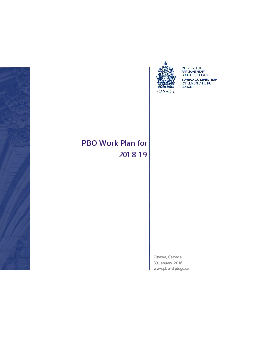 2018-19년 국회예산처 업무 계획 (PBO Work Plan for 2018-19)