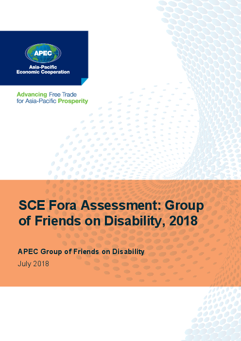 경제 및 기술 협력 조정 위원회 협의체 평가 : 장애인 그룹, 2018 (SCE Fora Assessment: Group of Friends on Disability, 2018)