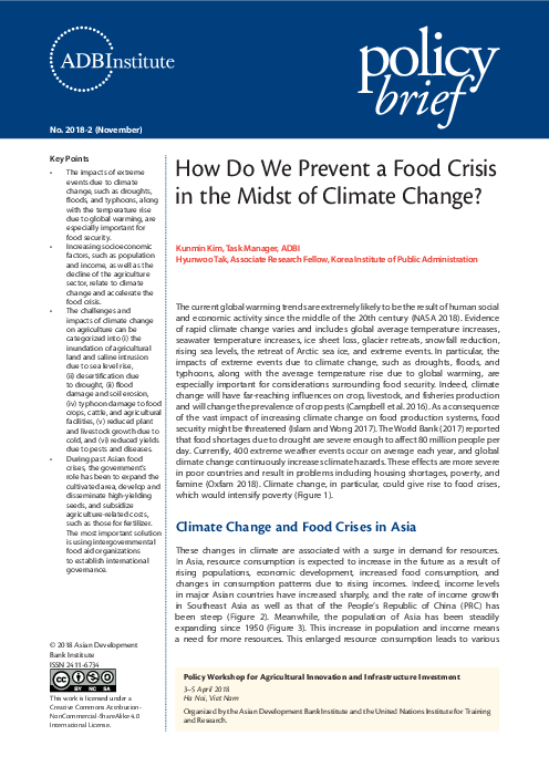 기후변화 속에서 식량 위기를 예방하는 방법 (How Do We Prevent a Food Crisis in the Midst of Climate Change?)