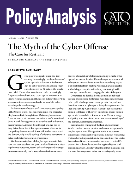 사이버 범죄의 신화 : 규제에 대한 사례 (The Myth of the Cyber Offense: The Case for Restraint)