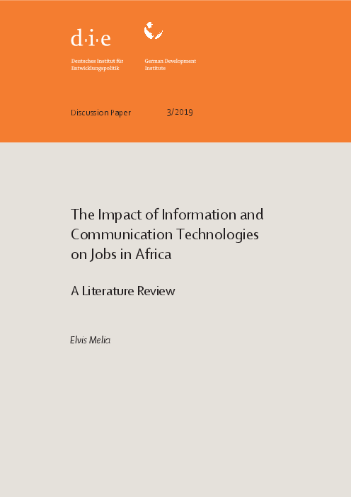 정보통신기술이 아프리카의 일자리에 미치는 영향 : 문헌 검토 (The impact of information and communication technologies on jobs in Africa: a literature review)