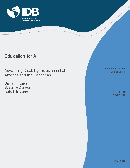모두를 위한 교육 : 라틴 아메리카와 카리브해 지역의 장애인 포용성 높이기 (Education for All: Advancing Disability Inclusion in Latin America and the Caribbean)