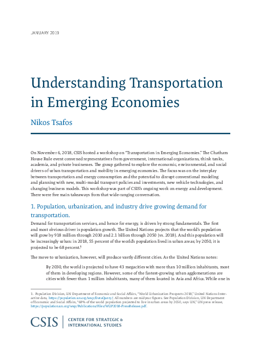 개발도상국 교통 이해 (Understanding Transportation in Emerging Economies)