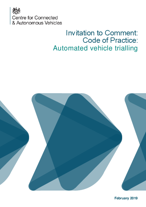 영국 자율주행자동차 시범 사업을 위한 윤리규정에 관한 협의 (Automated vehicle trialling code of practice: invitation to comment)