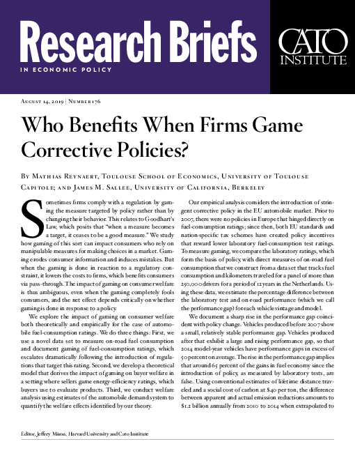 시정 조치 조작 시 혜택을 입는 대상 (Who Benefits When Firms Game Corrective Policies?)
