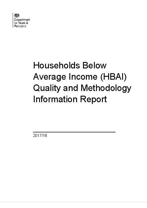 평균 소득 이하 가구(HBAI) 데이터 품질 및 방법론상 문제 관련 정보 보고 (Households Below Average Income (HBAI) Quality and Methodology Information Report)
