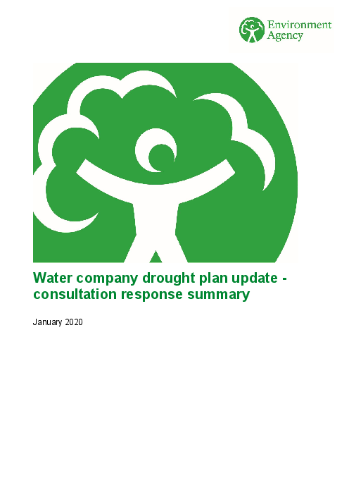 영국 내 수도회사 가뭄계획 동향 - 협의서에 대한 의견회신 및 답변 요약 (Water company drought plan update - consultation response summary)