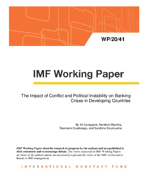 개발도상국 충돌 및 정책적 불안정성이 금융 위기에 미치는 영향 (The Impact of Conflict and Political Instability on Banking Crises in Developing Countries)