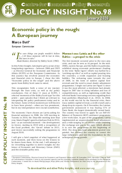개략적인 경제 정책 : 유럽의 여정 (Economic policy in the rough: A European journey)