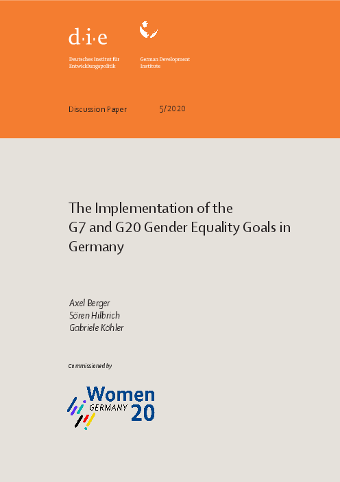 G7 및 G20 성평등 목표 시행 – 독일 (The Implementation of the G7 and G20 Gender Equality Goals in Germany)