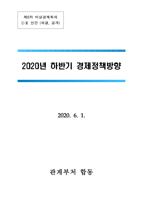 2020년 하반기 경제정책방향(2020)
