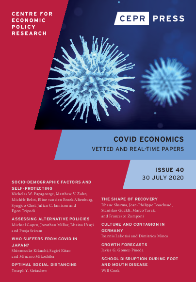 신종 코로나바이러스감염증의 경제학 : 실시간 조사 논문, 제40호 (Covid Economics: Vetted and Real-Time papers, Issue 40)