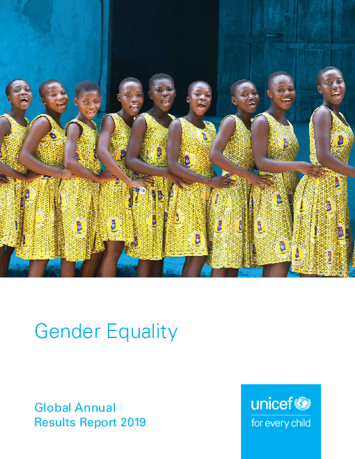 2019년 국제 연례 결과 보고서 : 성평등 (Global annual results report 2019: Gender equality)