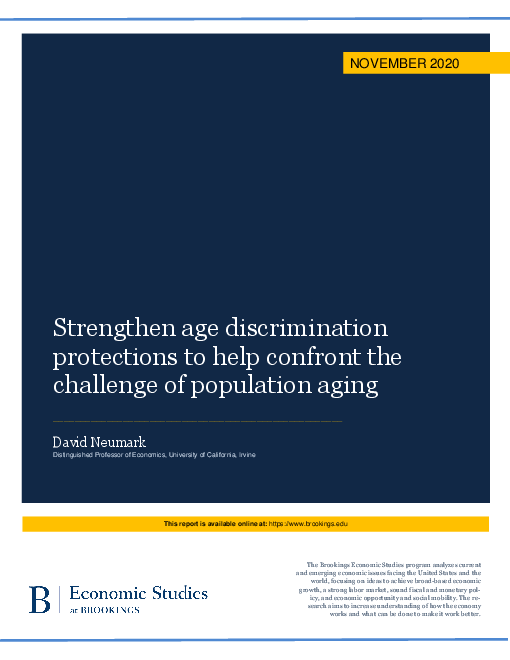 연령 차별 보호 강화를 통해 인구 고령화 문제 대처 (Strengthen age discrimination protections to help confront the challenge of population aging)