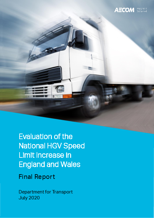잉글랜드 및 웨일스의 대형화물차(HGV) 속도 제한 상향 조정 평가 (Evaluation of the National HGV Speed Limit Increase in England and Wales)