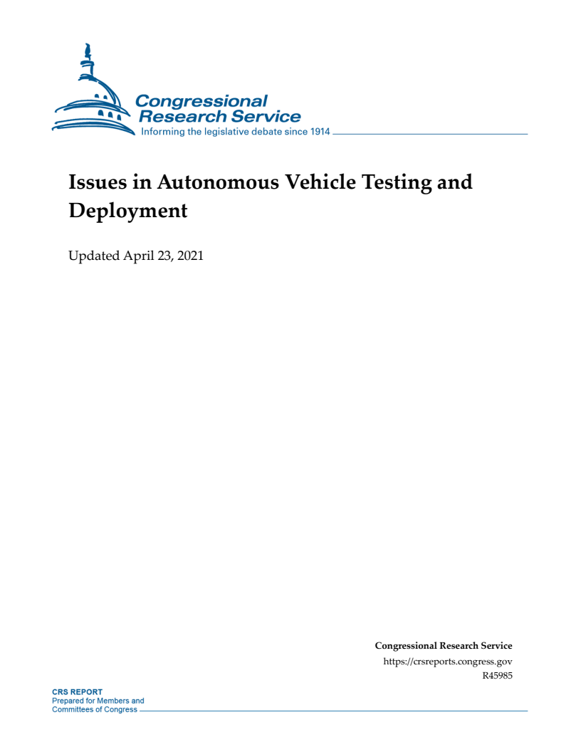 자율주행차량 실험 및 배치 문제 (Issues in Autonomous Vehicle Testing and Deployment)