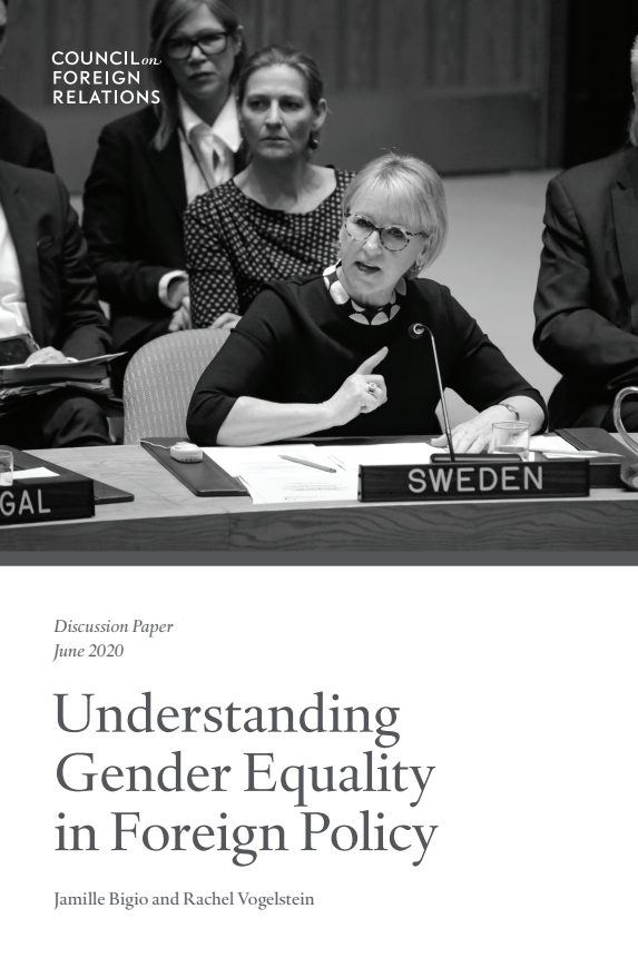 외교정책에서 성평등의 이해 : 미국의 대응조치에 대한 제언  (Understanding Gender Equality in Foreign Policy: What the United States Can Do)(2020)