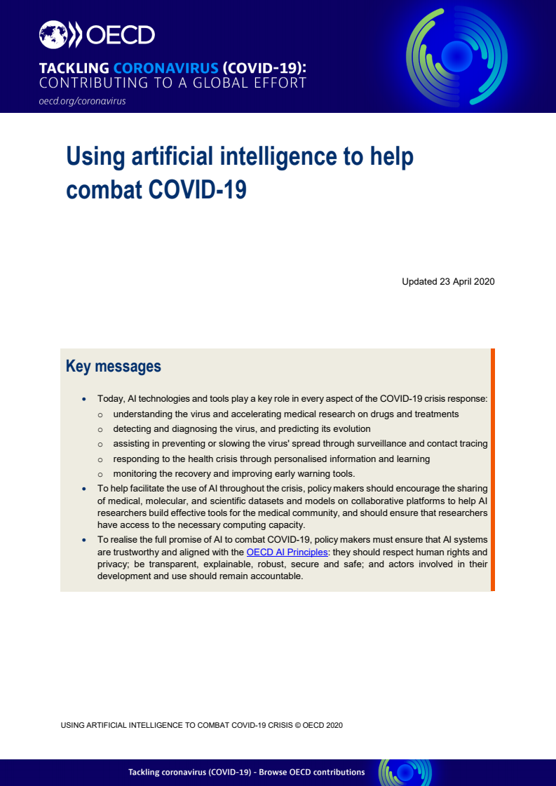 인공지능을 활용한 코로나19 대응 (Using artificial intelligence to help combat COVID-19)