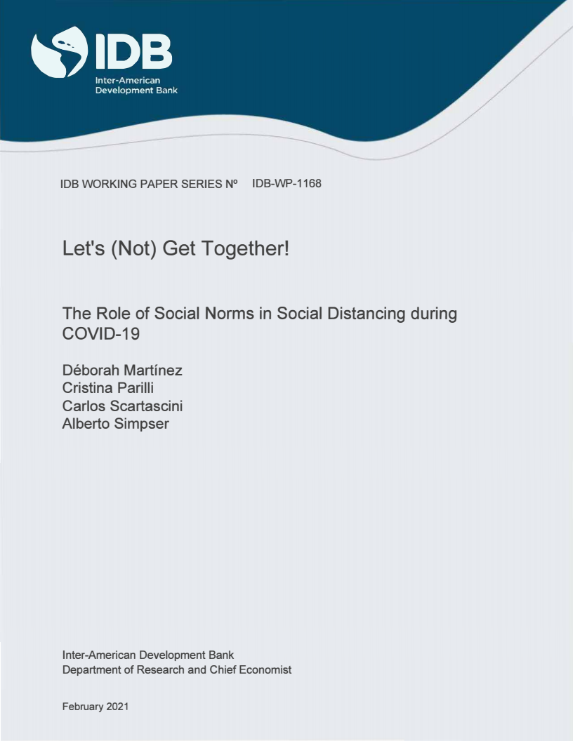 코로나19 기간 중 사회적 거리두기 준수와 사회 규범의 역할 (Let's (Not) Get Together!: The Role of Social Norms in Social Distancing during COVID-19)(2021)