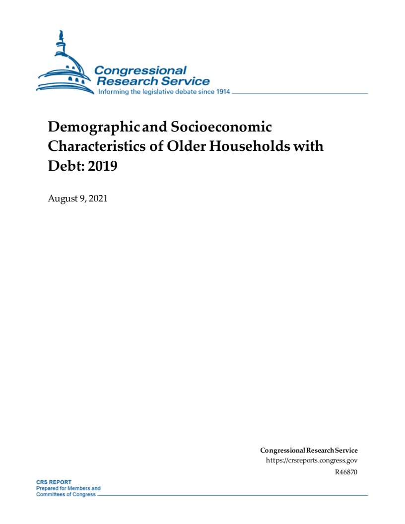 고령 부채 가구 대상 인구 통계학과 사회경제적 특성, 2019 (Demographic and Socioeconomic Characteristics of Older Households with Debt: 2019)
