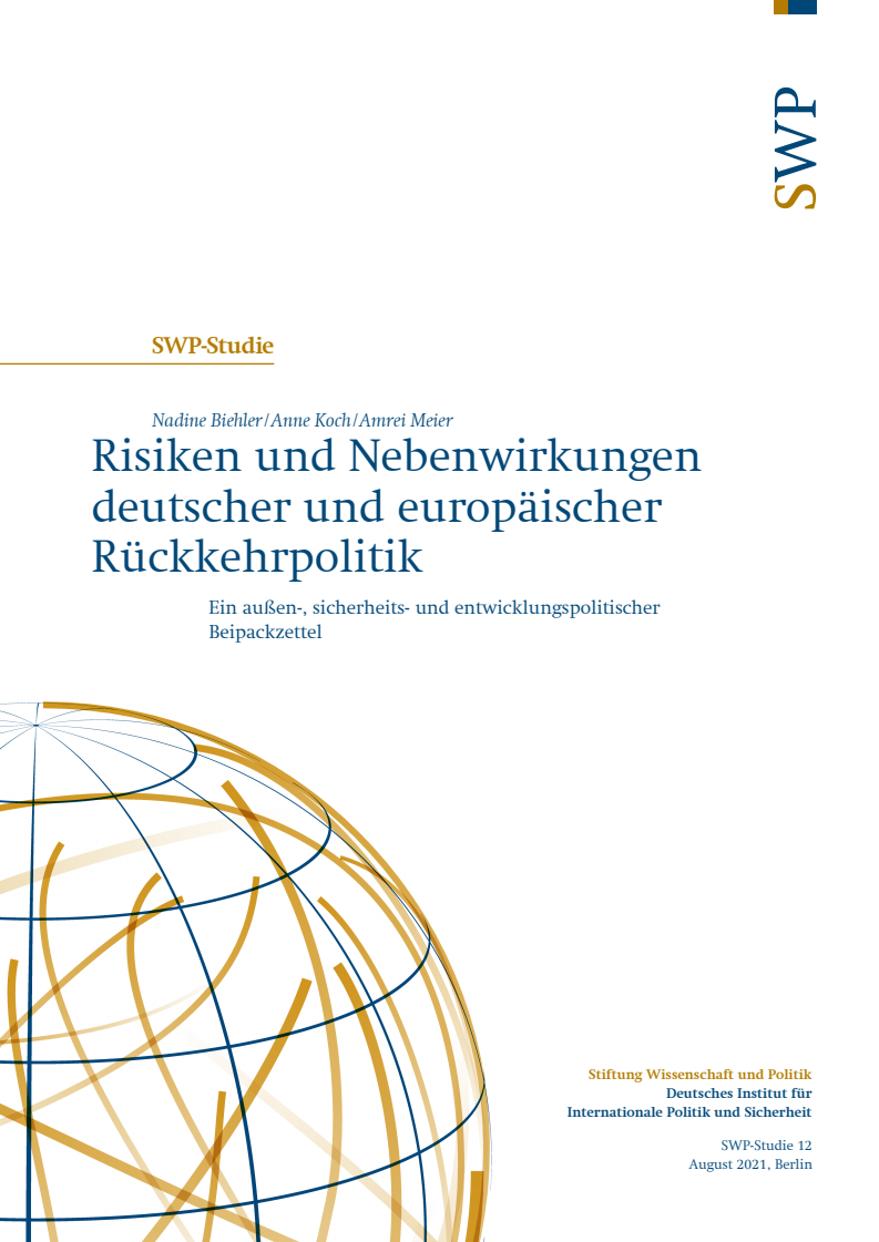 독일 및 유럽 귀환 정책의 위험 및 부작용 : 외교, 안보 및 개발 정책 보고서 (Risiken und Nebenwirkungen deutscher und europäischer Rückkehrpolitik: Ein außen-, sicherheits- und entwicklungspolitischer Beipackzettel)
