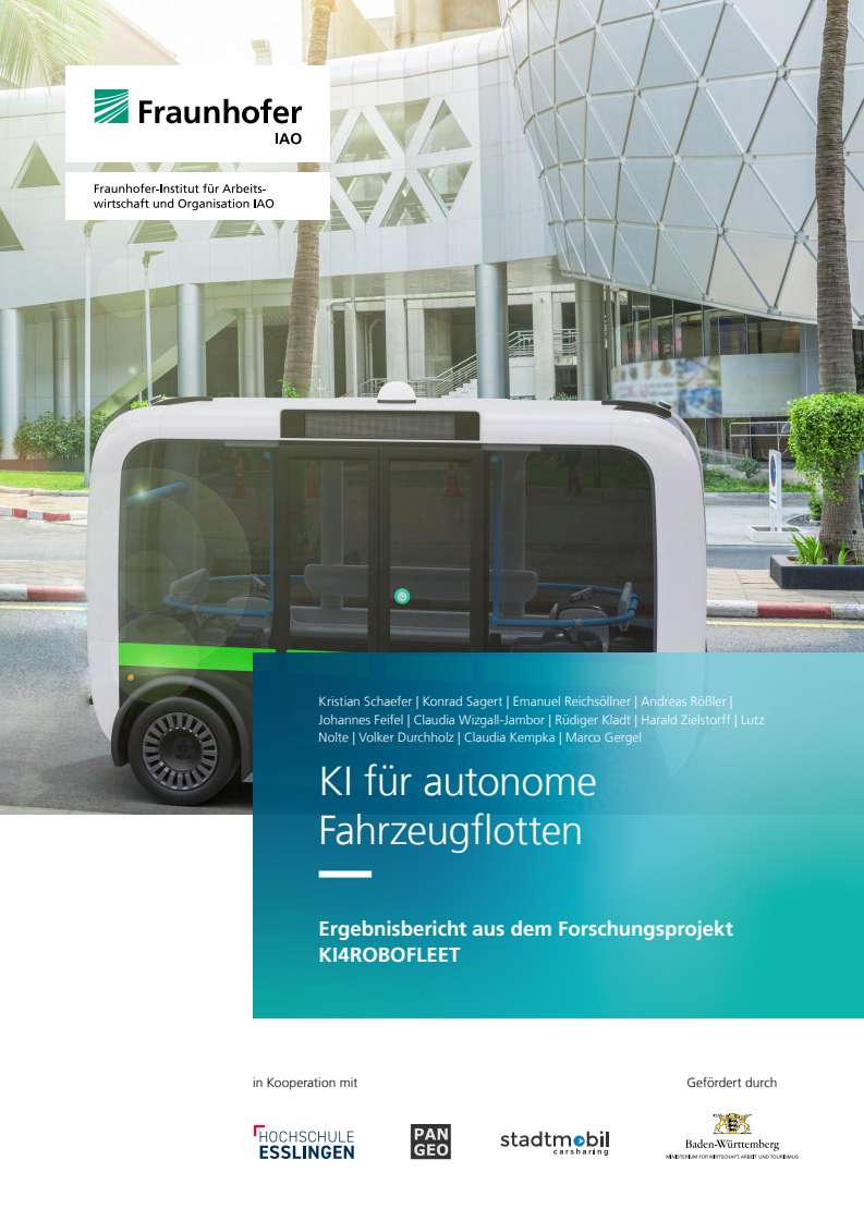 자율주행 차량용 인공지능(AI) : KI4ROBOFLEET 연구 프로젝트 결과보고서 (KI für autonome Fahrzeugflotten: Ergebnisbericht aus dem Forschungsprojekt KI4ROBOFLEET)(2022)