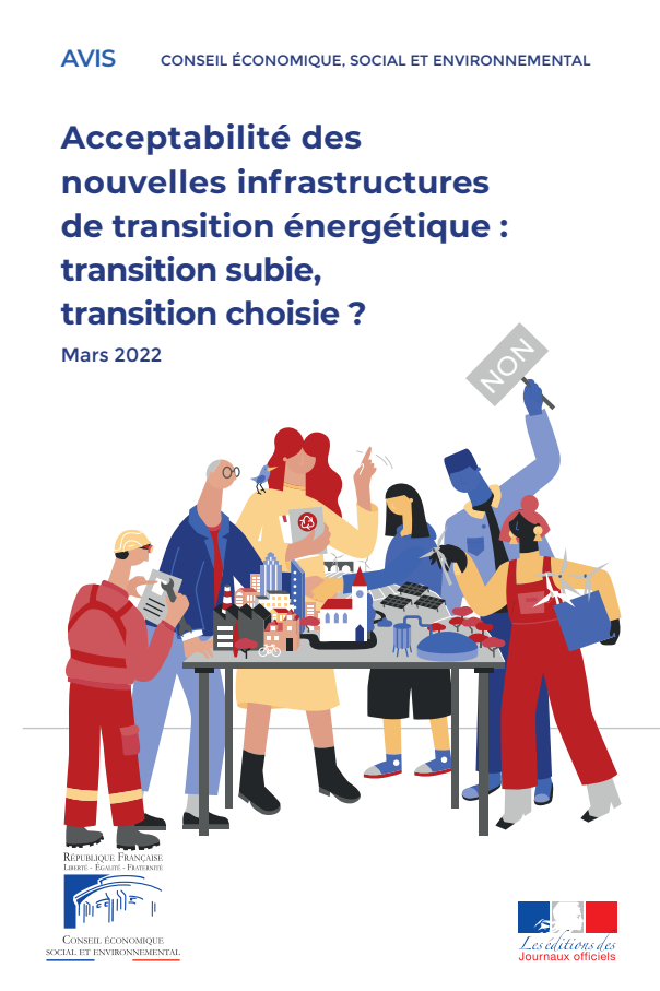 신규 에너지전환 기반시설의 수용가능성 : 경험에 의한 전환인가 선택에 의한 전환인가 (Acceptabilité des nouvelles infrastructures de transition énergétique: transition subie, transition choisie?) 보고서 표지