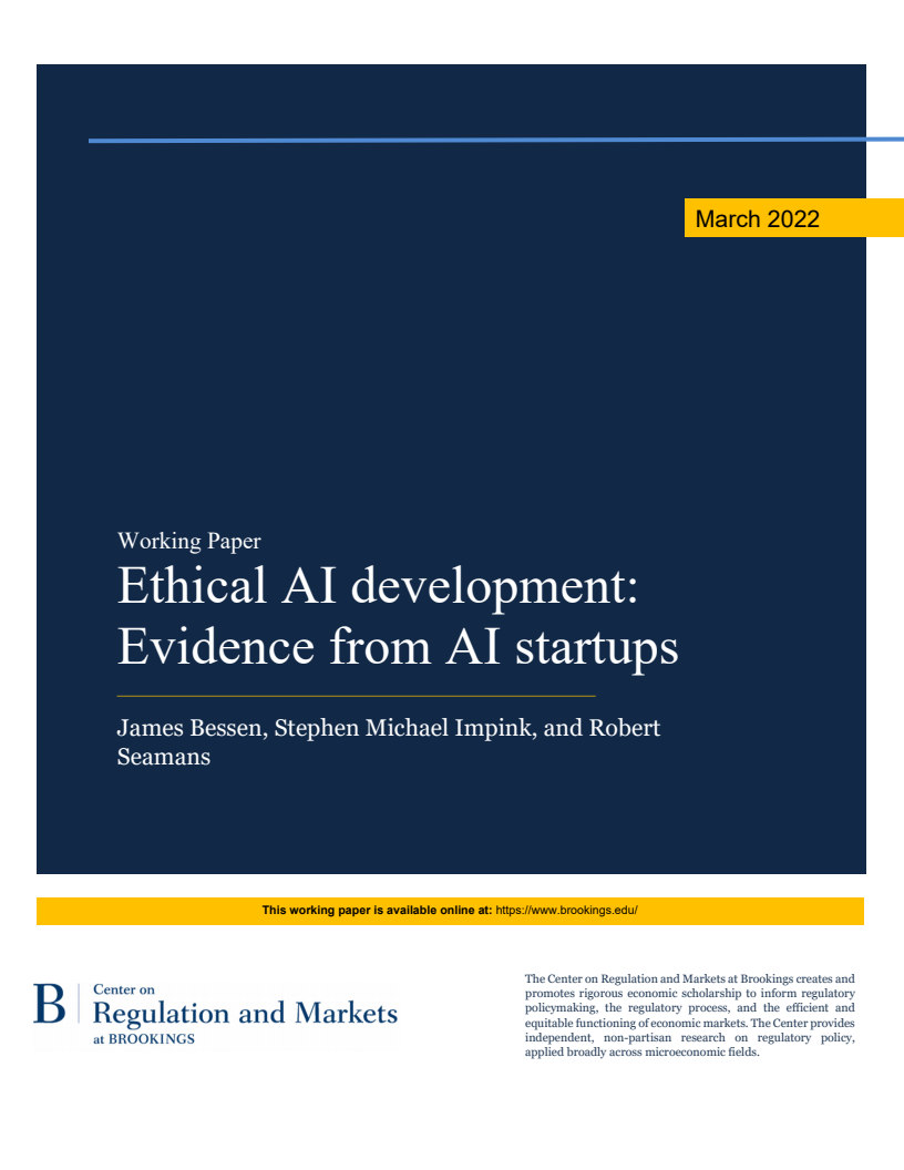 윤리적 인공지능(AI) 개발 : AI 스타트업 기업의 사례로 살펴보는 증거 (Ethical AI development: Evidence from AI startups)