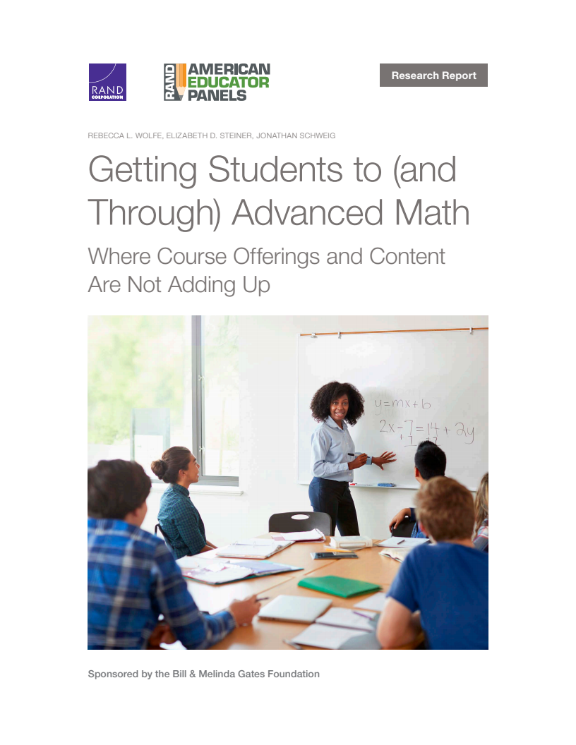 Getting Students to (and Through) Advanced Math: Where Course Offerings and Content Are Not Adding Up