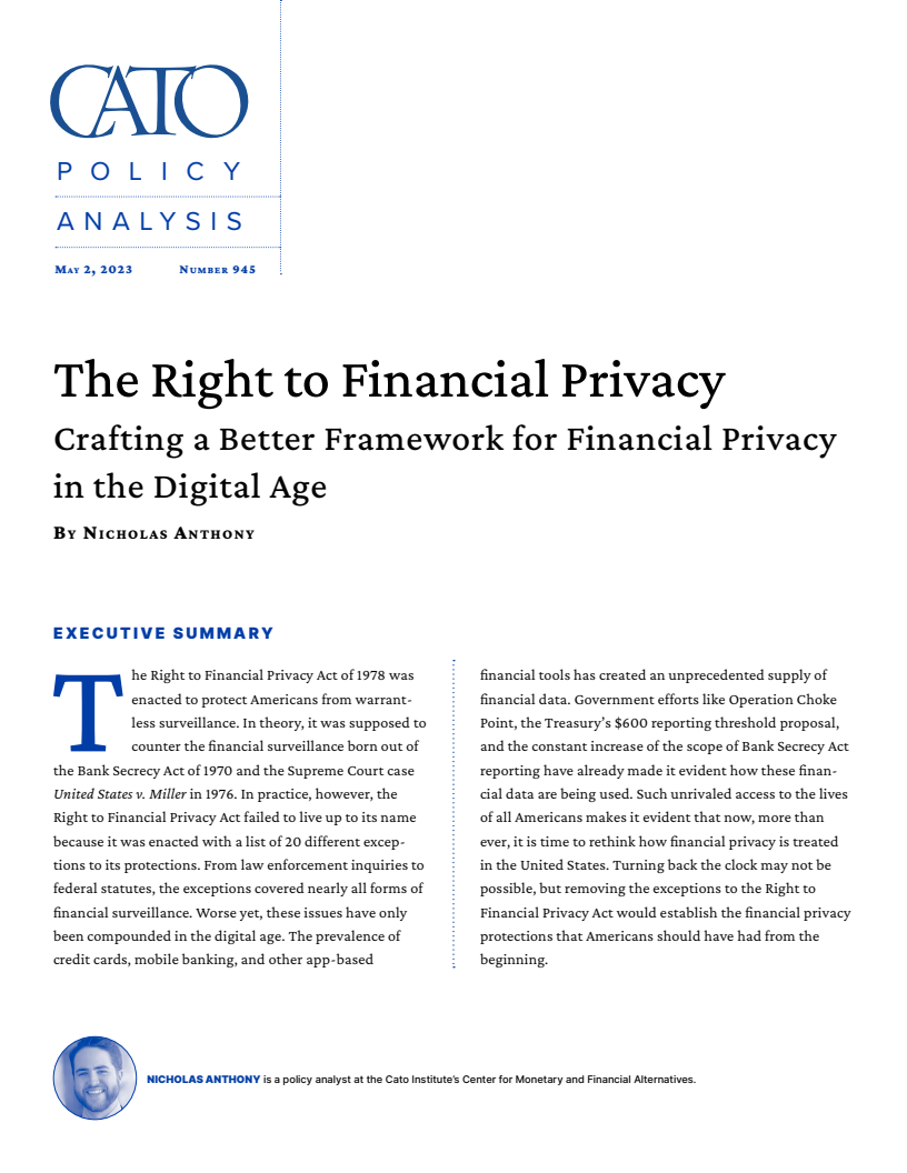 The Right to Financial Privacy: Crafting a Better Framework for Financial Privacy in the Digital Age